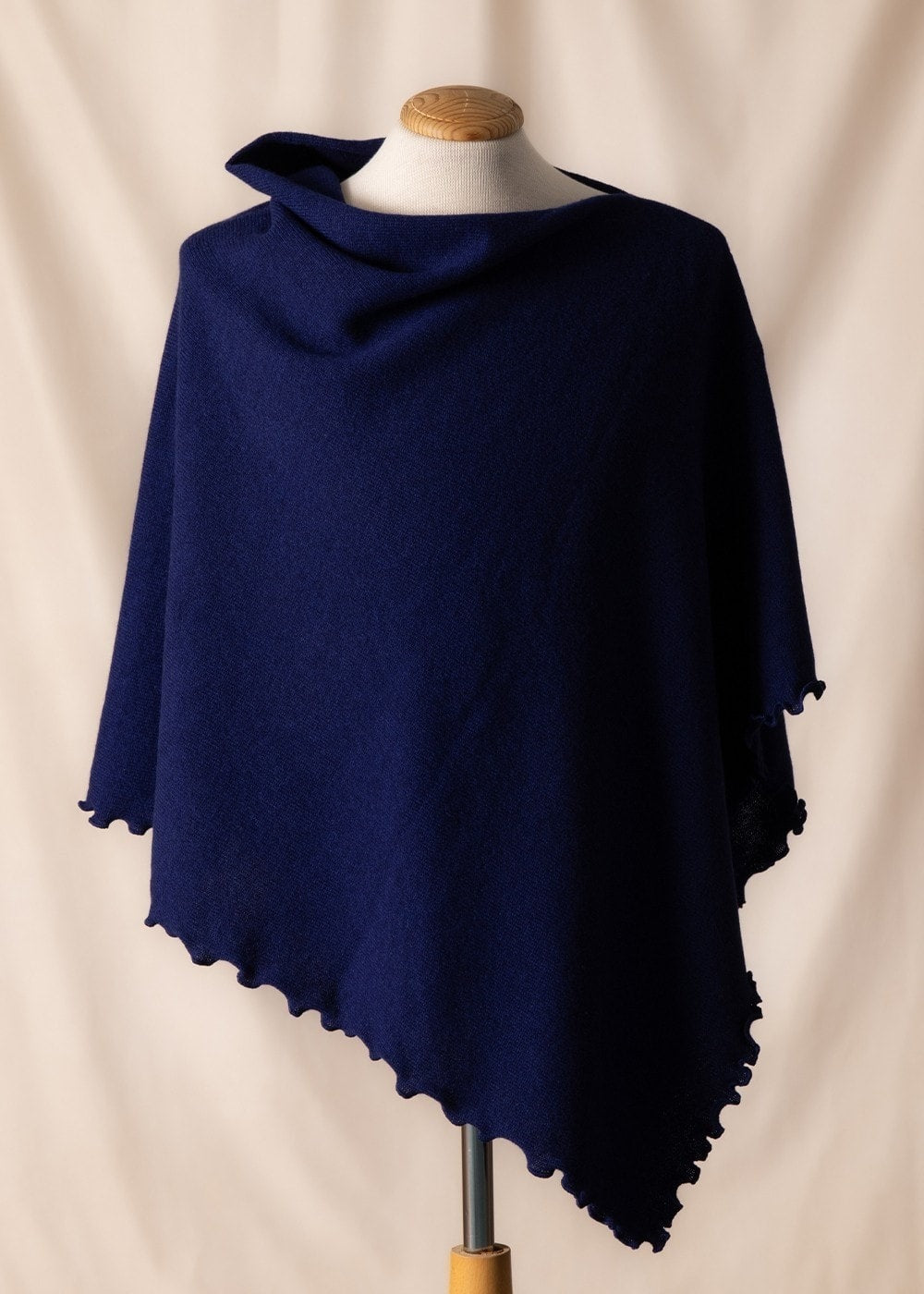 Lindsey Lambswool Poncho - Cobalt - 5