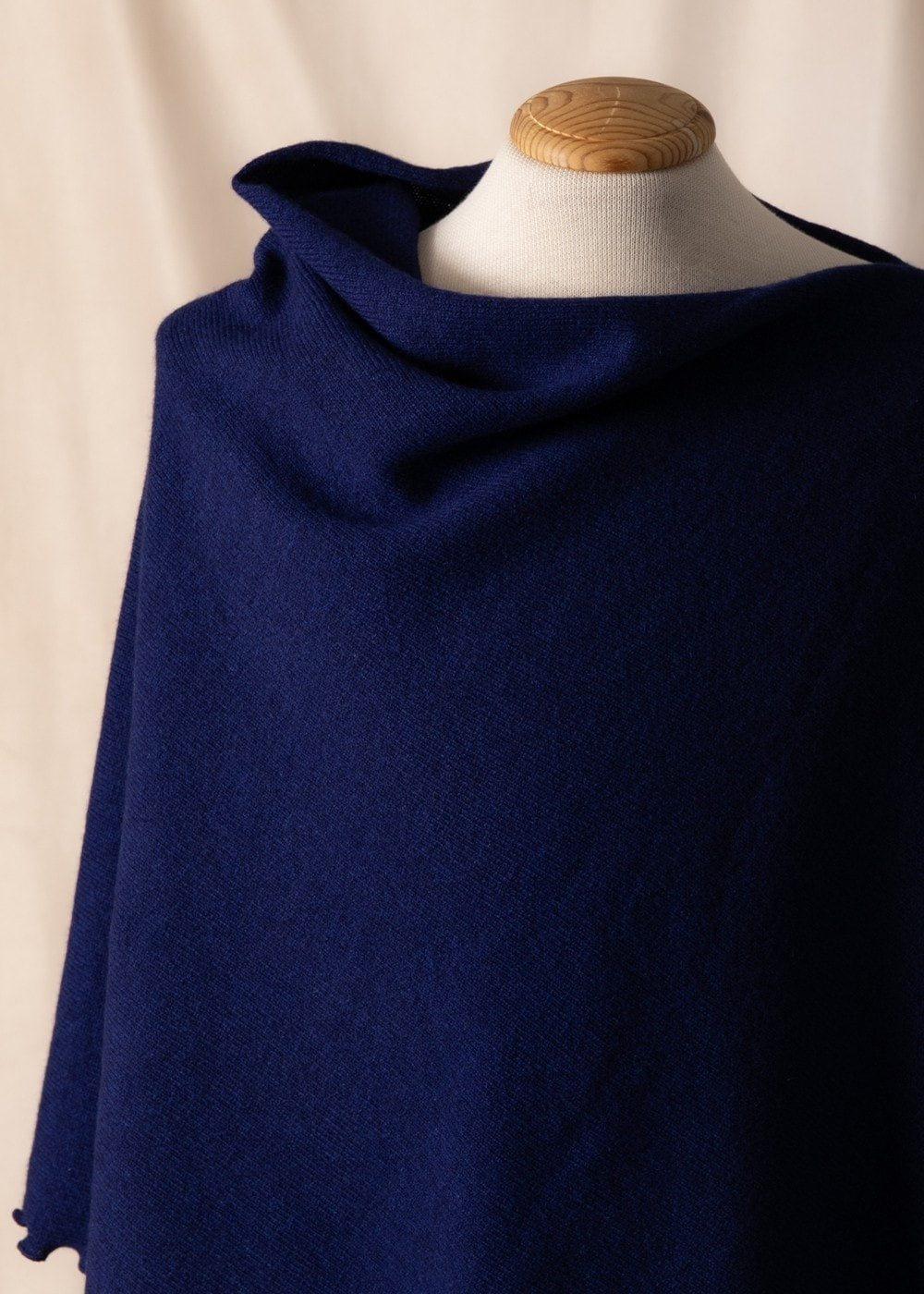 Lindsey Lambswool Poncho - Cobalt - 6