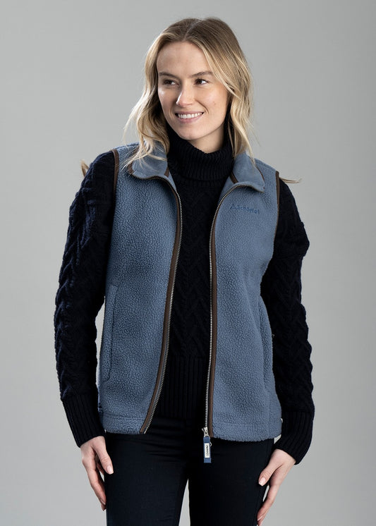 Lyndon Retro Fleece Gilet AW24 - Vintage Navy - 1