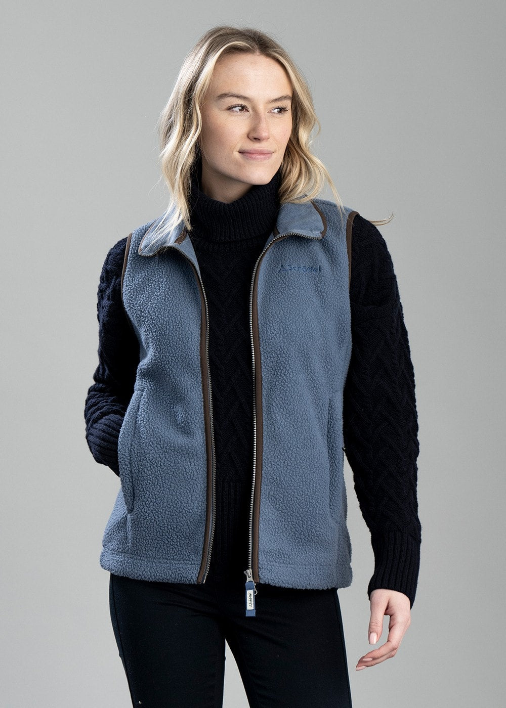 Lyndon Retro Fleece Gilet AW24 - Vintage Navy - 2