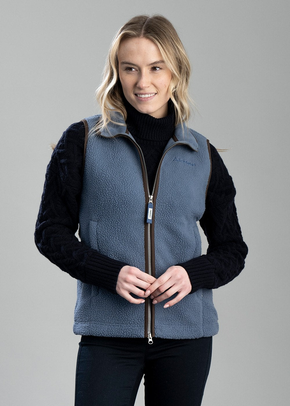 Lyndon Retro Fleece Gilet AW24 - Vintage Navy - 4