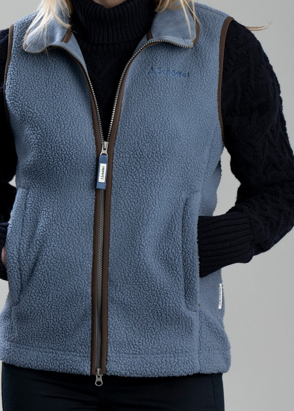 Lyndon Retro Fleece Gilet AW24 - Vintage Navy - 5