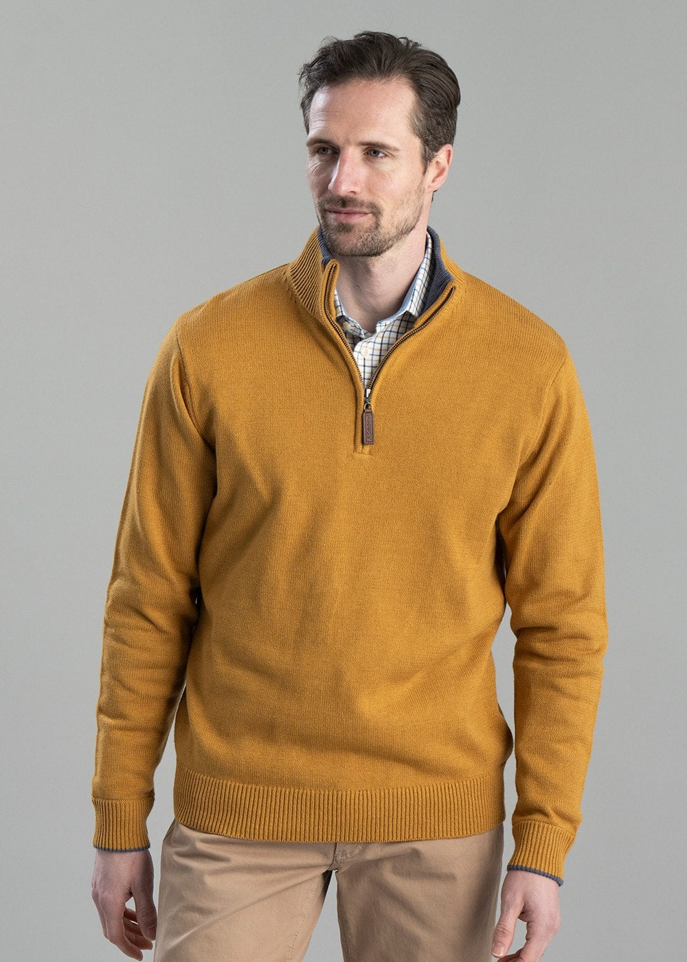 Blair 1/4 Zip Jumper - Mustard - 2