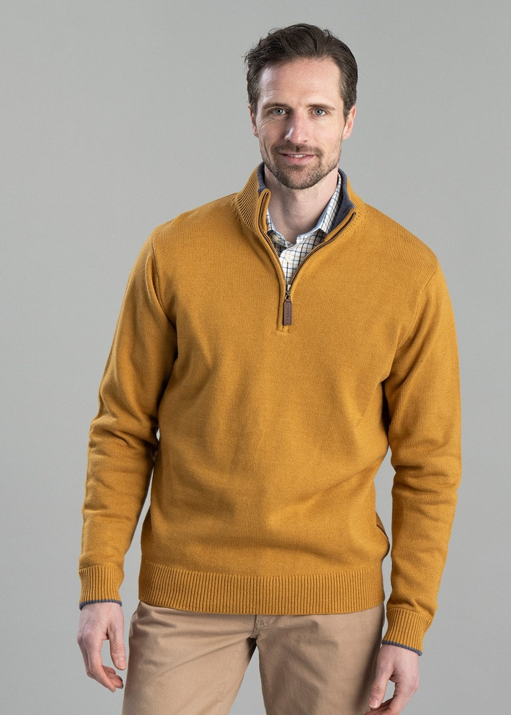 Blair 1/4 Zip Jumper - Mustard - 3