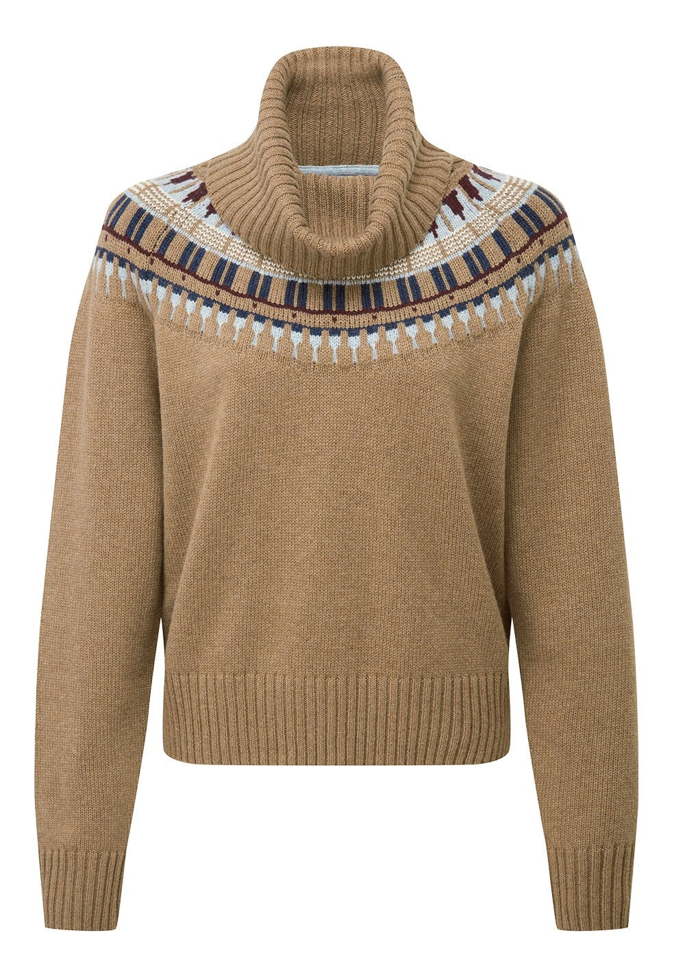 Filey Roll Neck Jumper AW24 - Warm Sand - 5