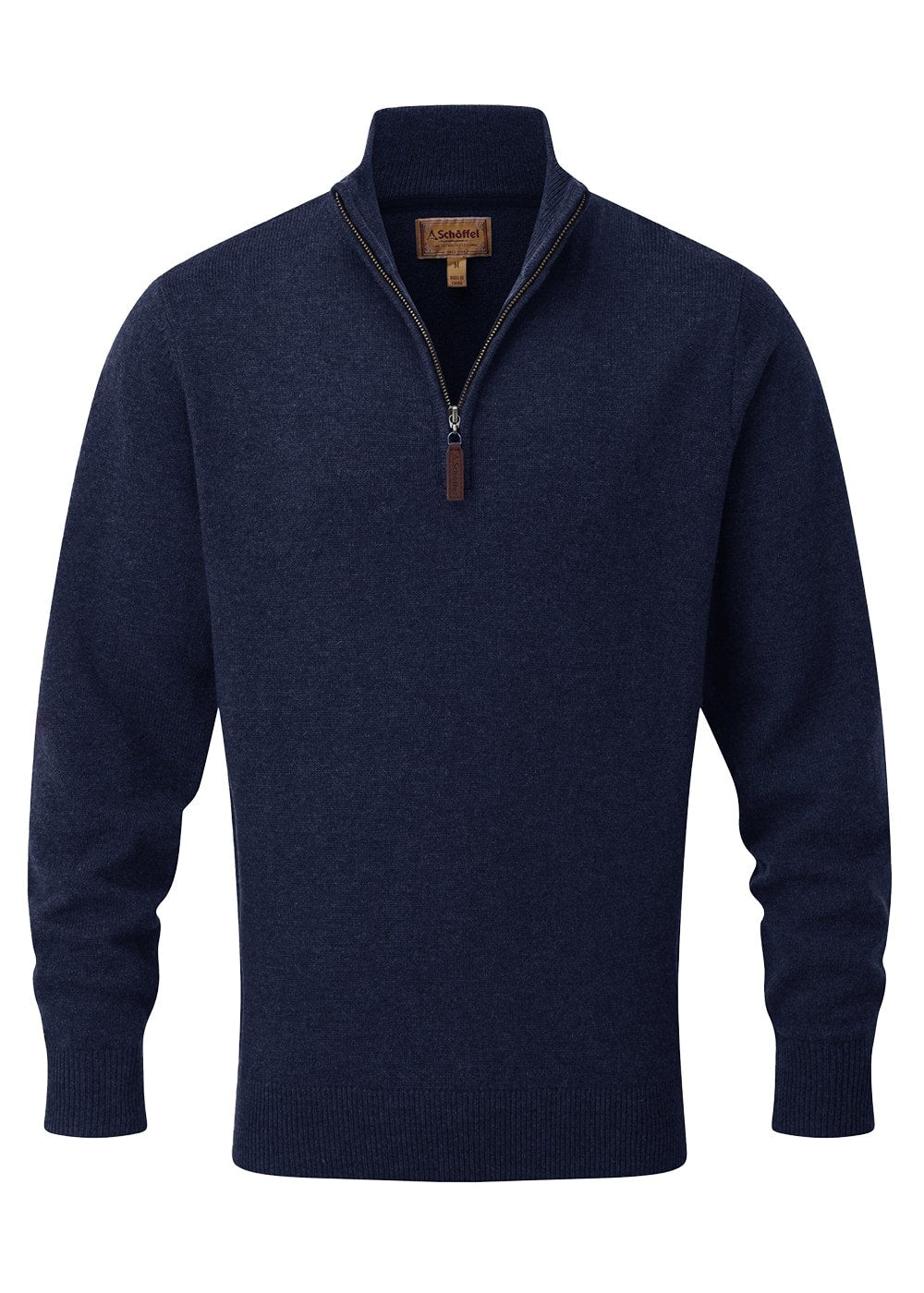 Lewis Lambswool 1/4 Zip Jumper - Navy - 7