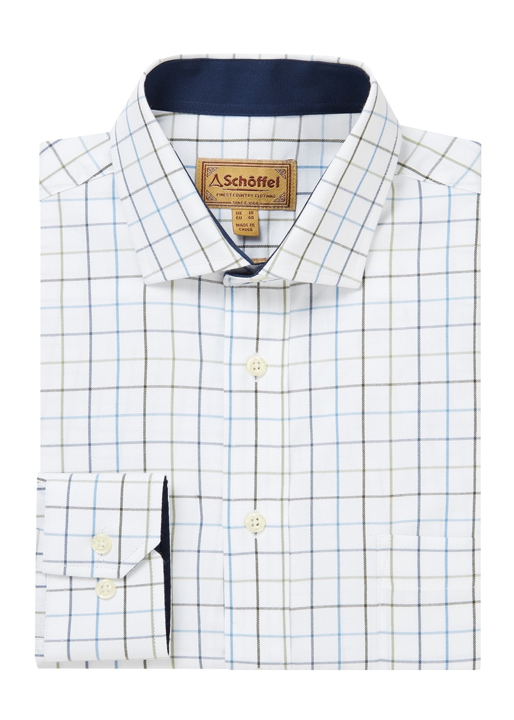 Wells Tailored Shirt - Woodland and Vintage Navy Check - 7