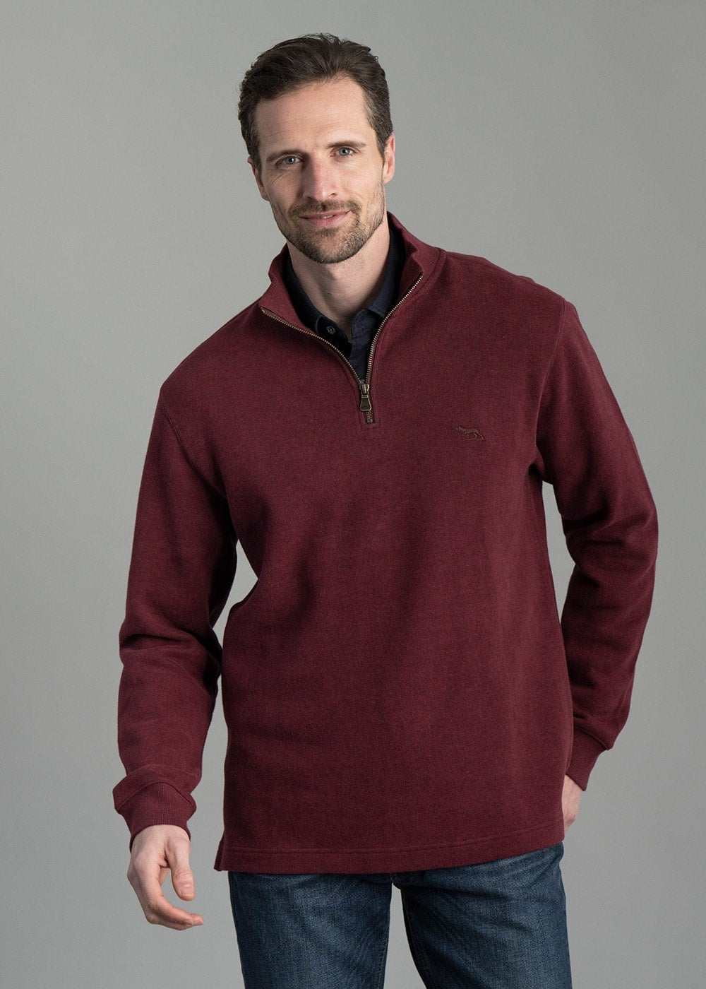 Alton Ave 1/4 Zip Neck - Berry - 2