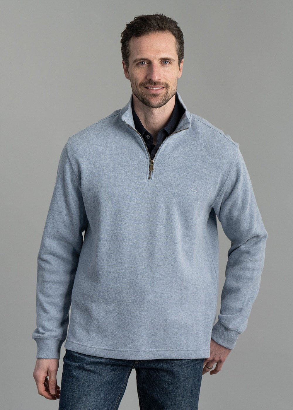 Alton Ave 1/4 Zip Neck - Sea Breeze - 2