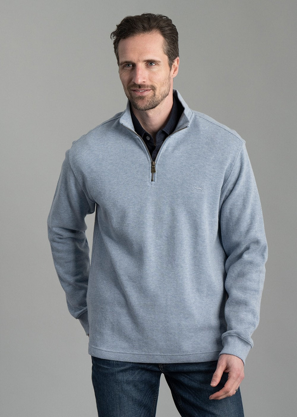 Alton Ave 1/4 Zip Neck - Sea Breeze - 3