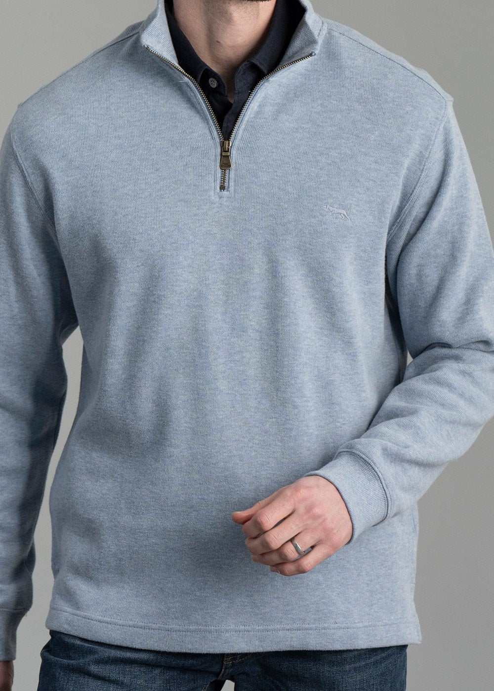 Alton Ave 1/4 Zip Neck - Sea Breeze - 4