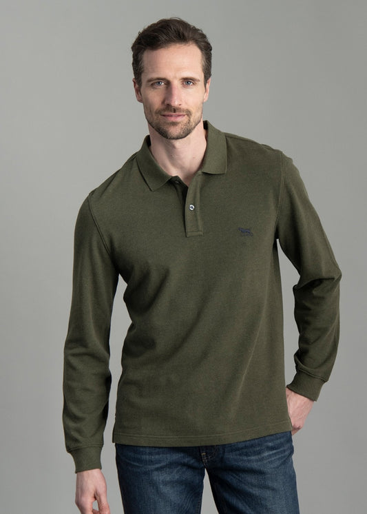 Gunn Long Sleeved Polo - Army - 1