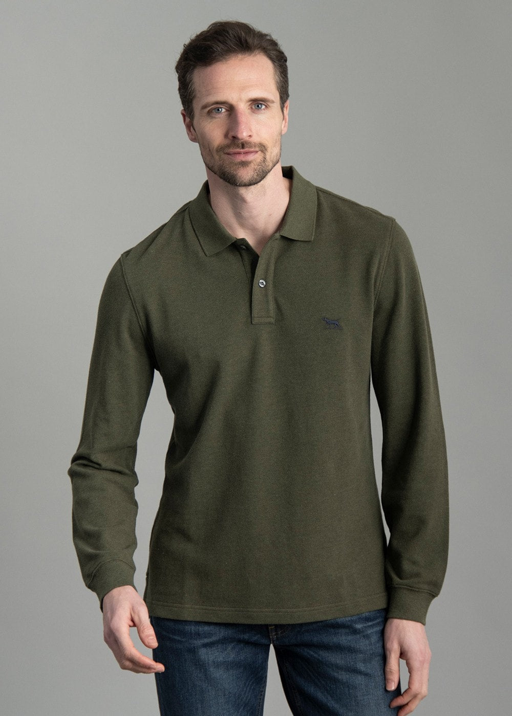 Gunn Long Sleeved Polo - Army - 3