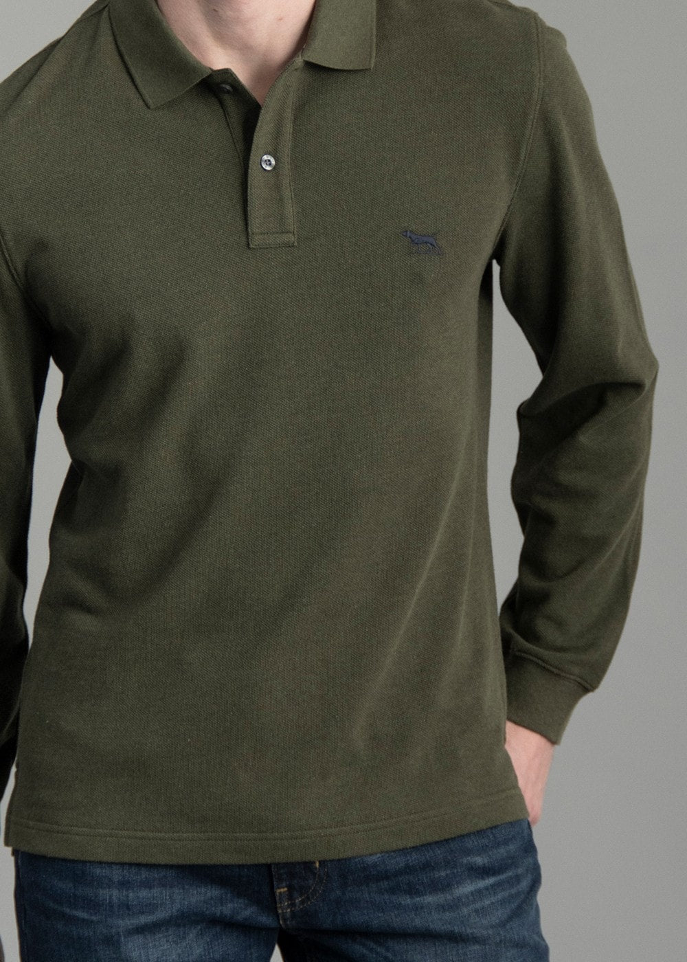 Gunn Long Sleeved Polo - Army - 4