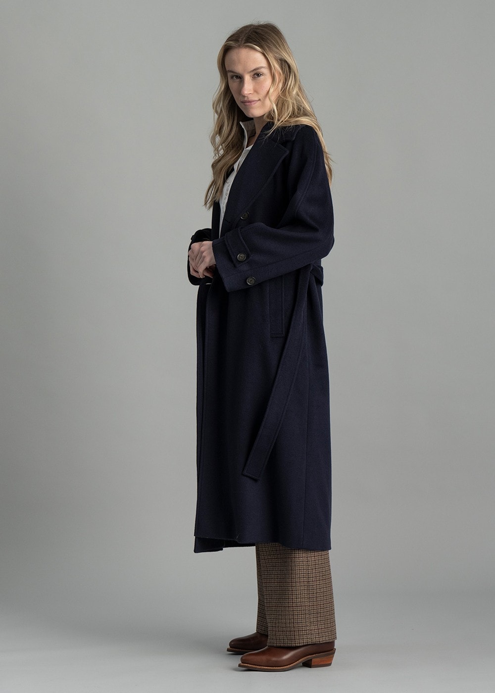 Wool Trench Coat AW24 - Evening Blue - 4