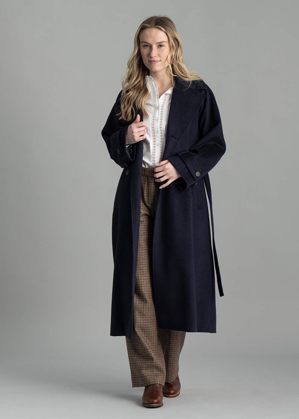 Wool Trench Coat AW24 - Evening Blue - 7