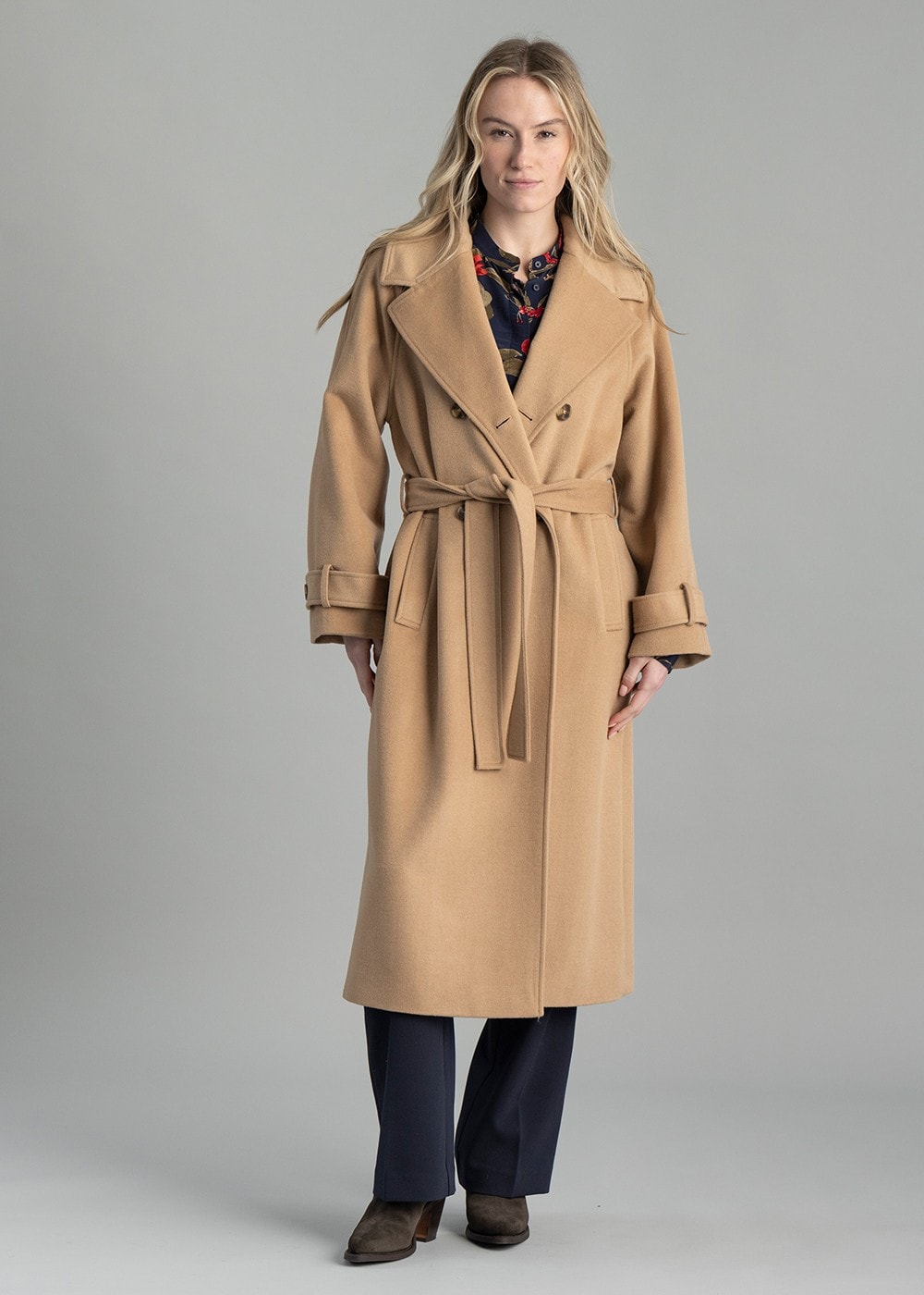 Wool Trench Coat AW24 - Caramel Beige - 5