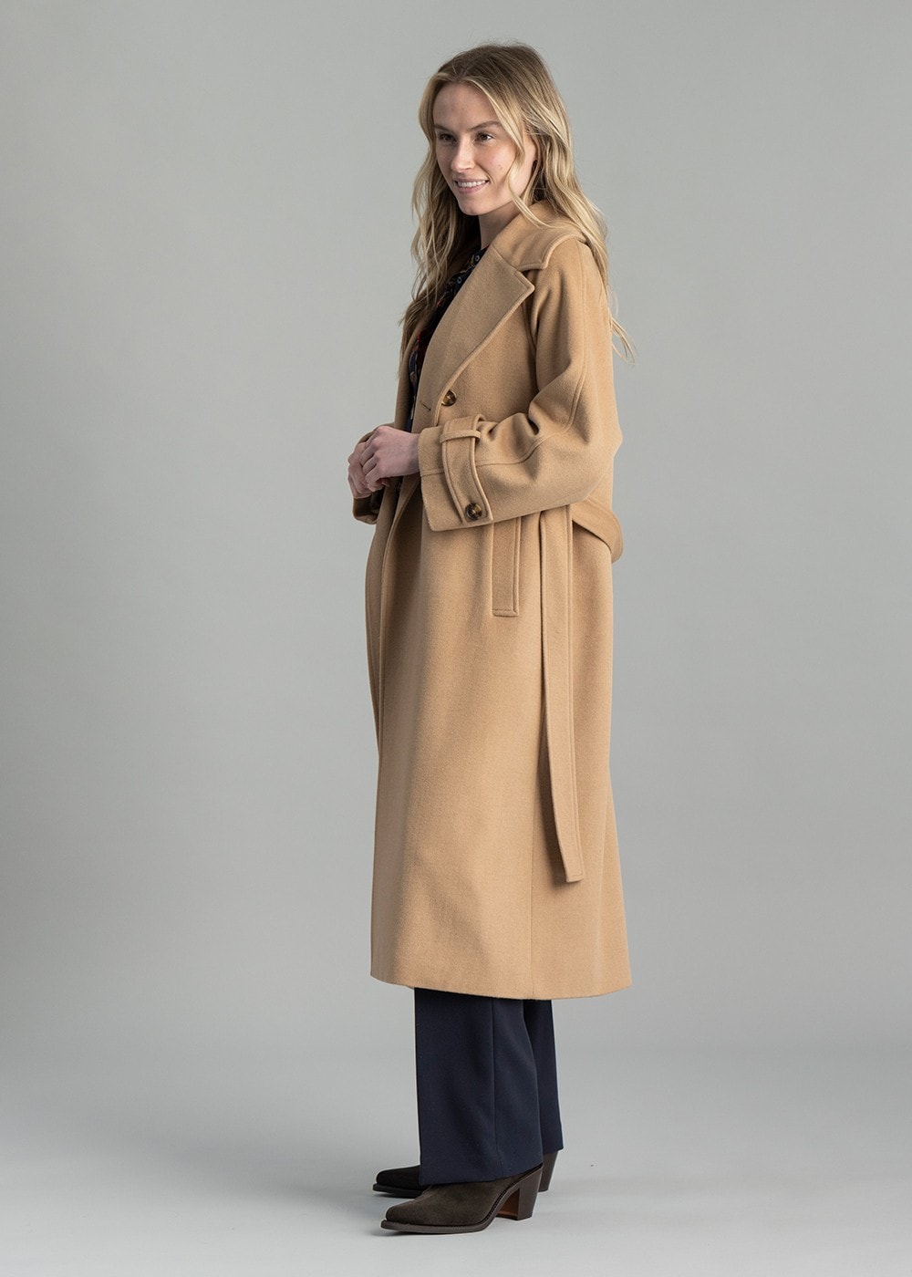 Wool Trench Coat AW24 - Caramel Beige - 7