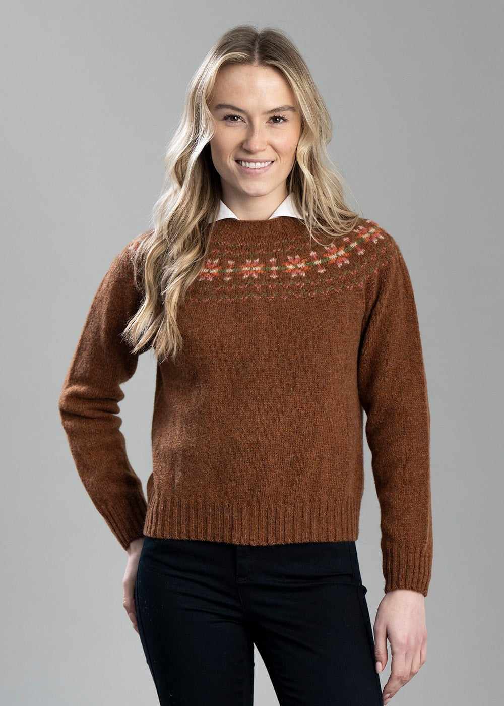 Malin Crew Neck Sweater - Sienna - 2