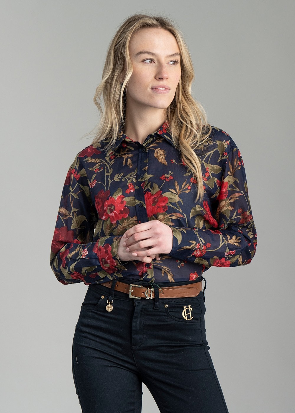 Rose Cotton Silk Blouse - Classic Blue - 6