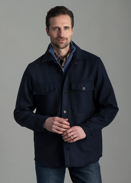 Wool Overshirt AW24 - Evening Blue - 1