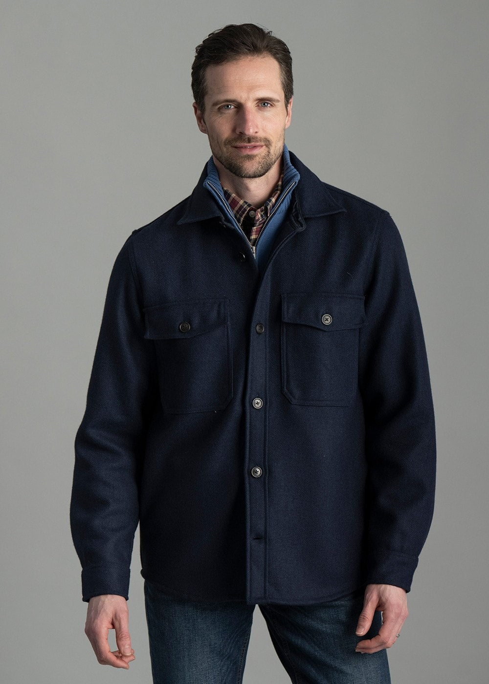 Wool Overshirt AW24 - Evening Blue - 3