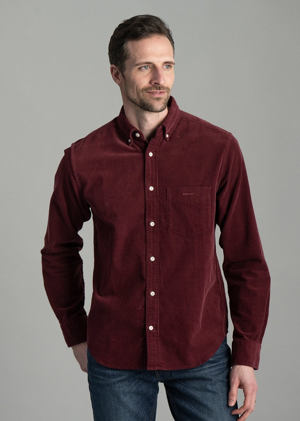 Corduroy Shirt AW24 - Wine Red - 2