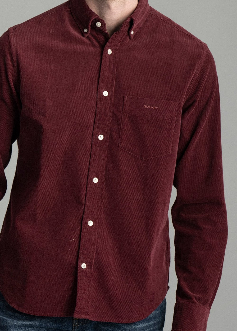 Corduroy Shirt AW24 - Wine Red - 5