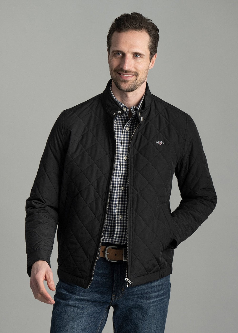 Quilted Windcheater Jacket - Black - 4