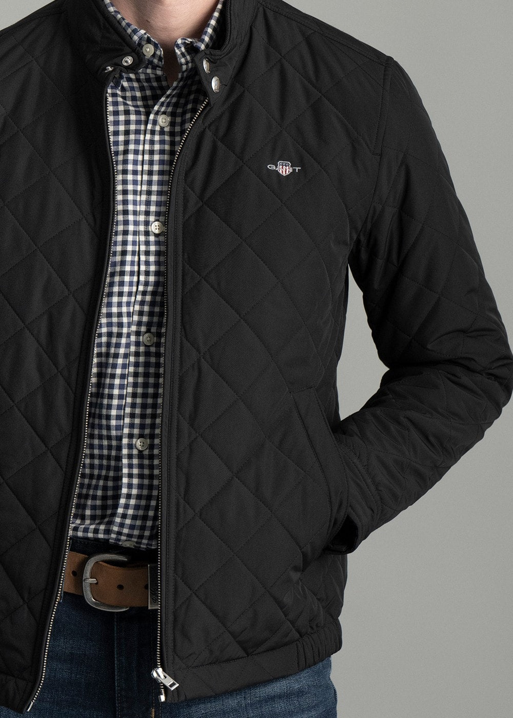 Quilted Windcheater Jacket - Black - 6