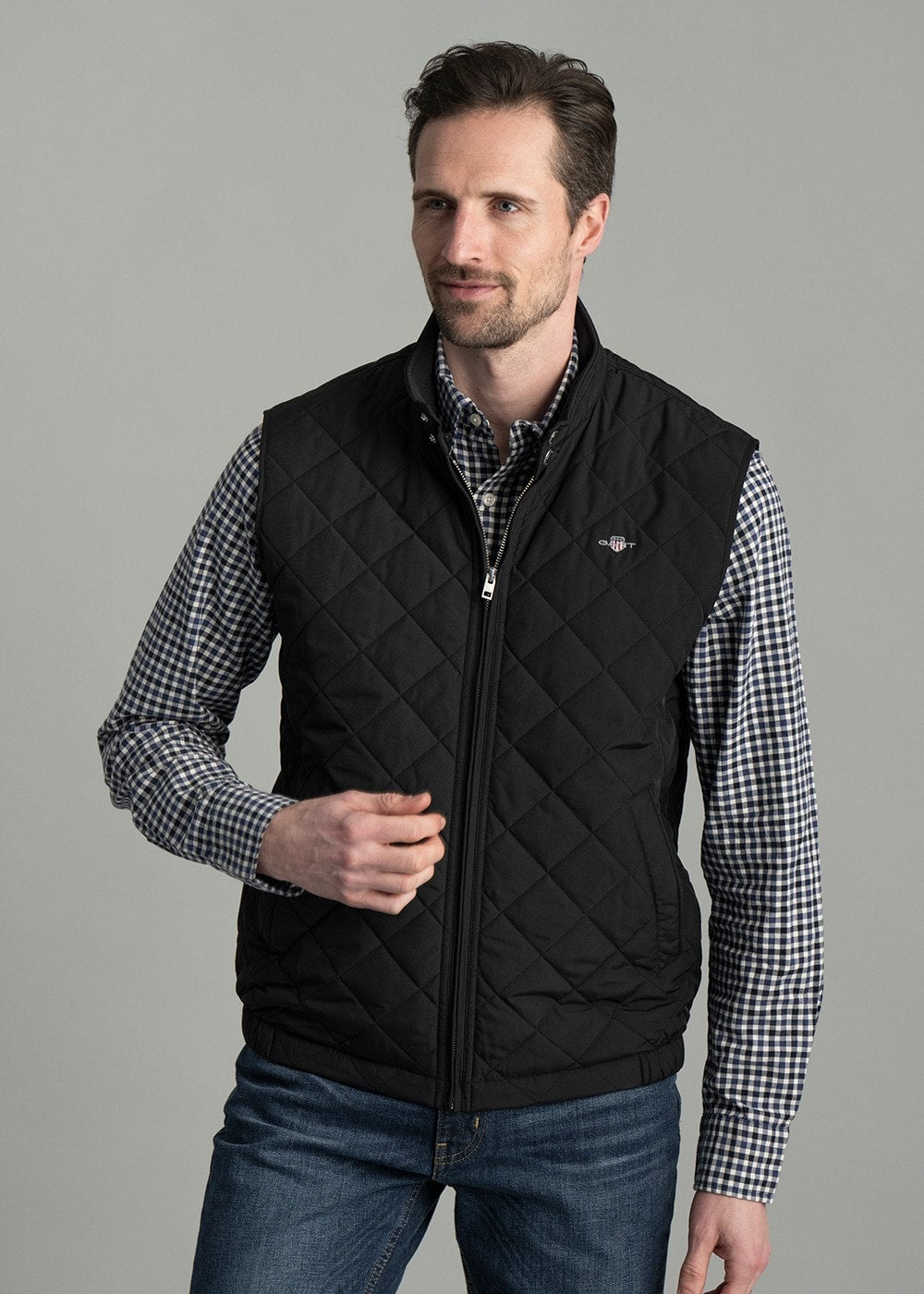 Quilted Windcheater Vest - Black - 4