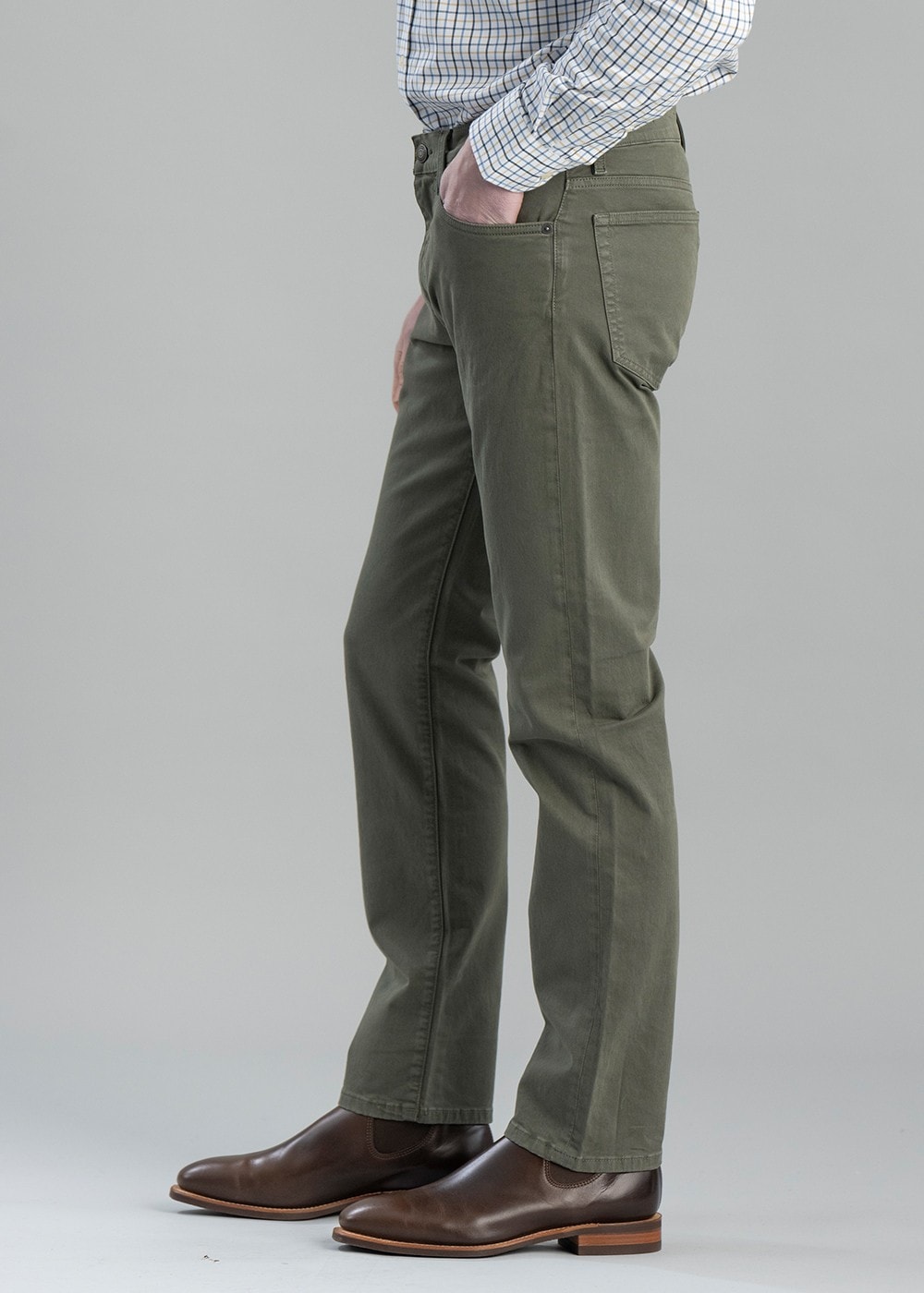 Regular Desert Jeans - Dark Earthy Green - 3