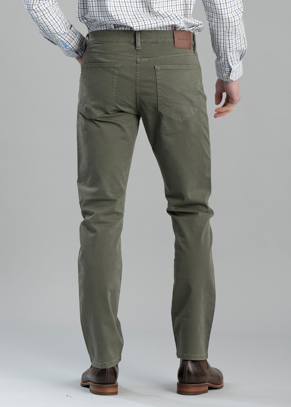 Regular Desert Jeans - Dark Earthy Green - 4