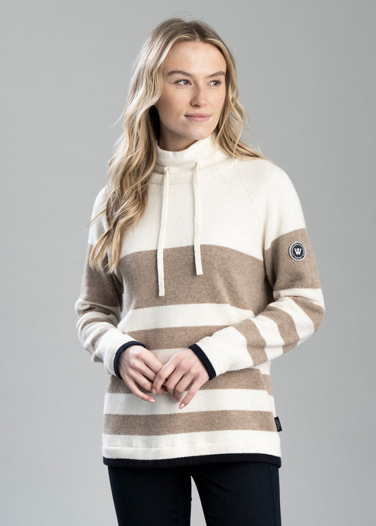 Angelika Windproof Jumper - Off White Multi - 1