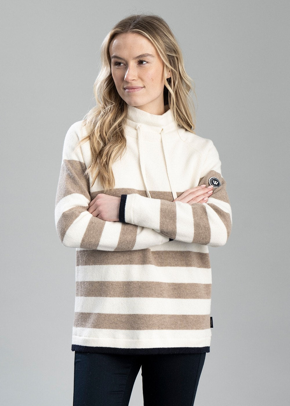 Angelika Windproof Jumper - Off White Multi - 4