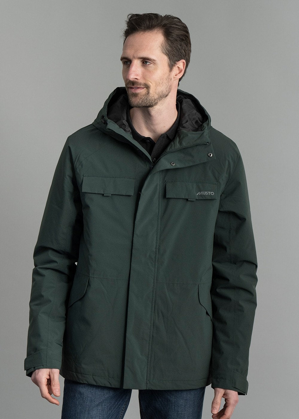 Insulated Rain Jacket AW24 - Darkest Spruce - 3