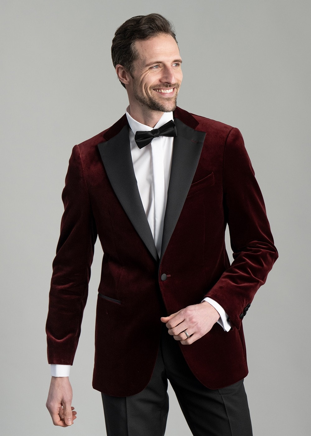 Theo Velvet Jacket - Burgundy - 4