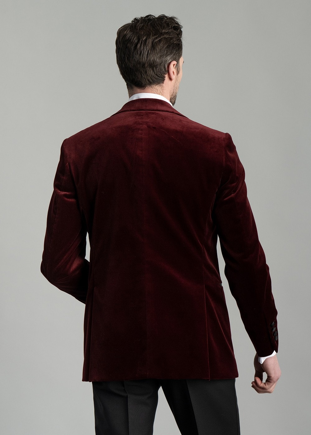 Theo Velvet Jacket - Burgundy - 6