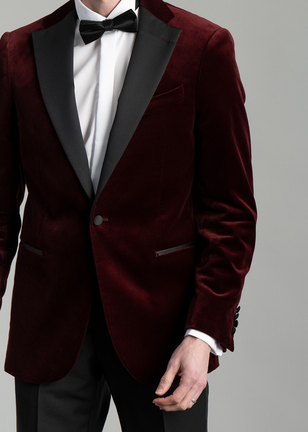 Theo Velvet Jacket - Burgundy - 7