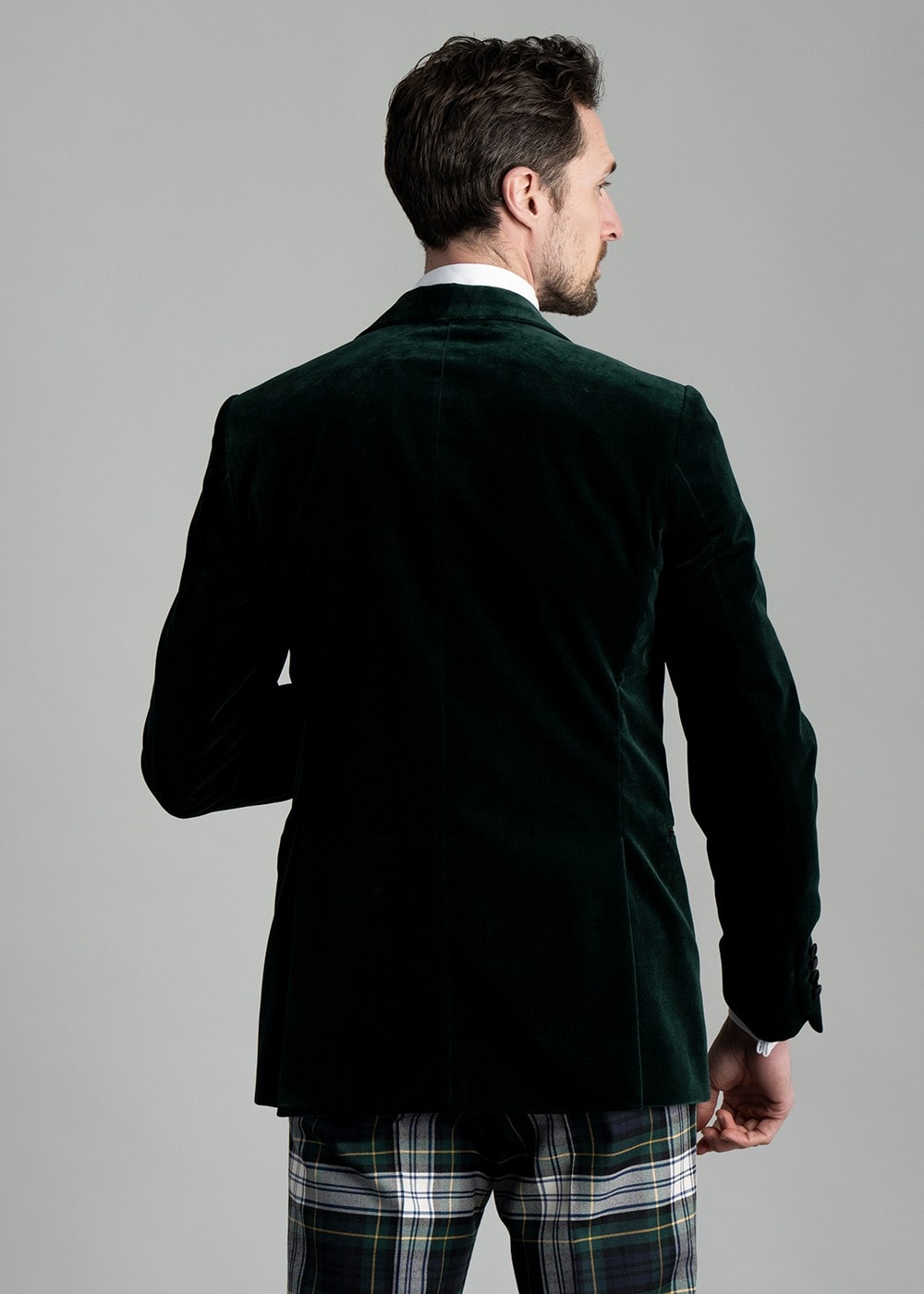 Theo Velvet Jacket - Bottle Green - 6