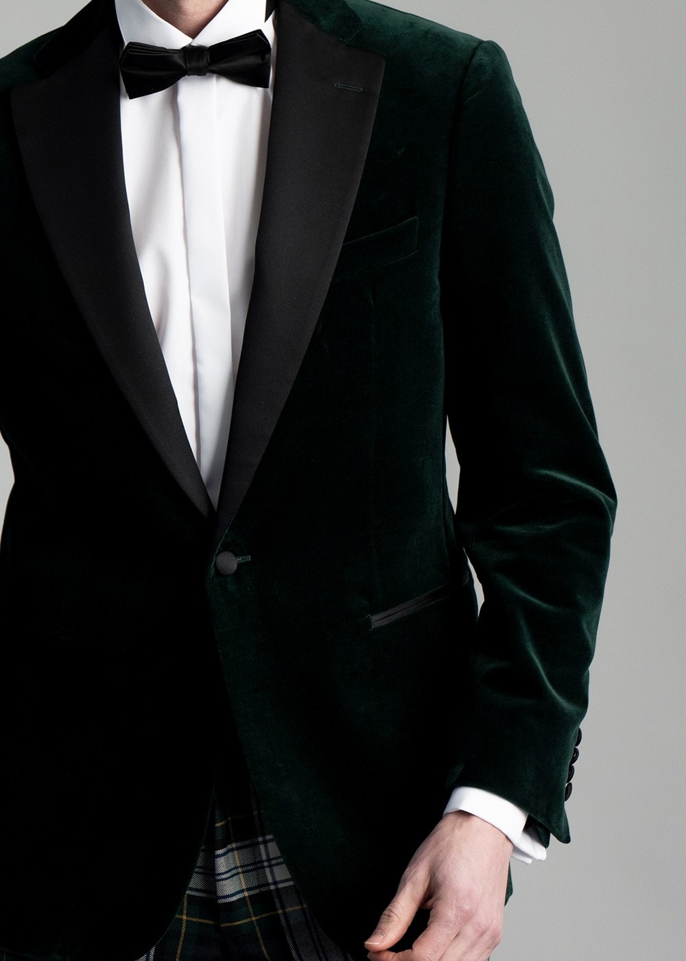 Theo Velvet Jacket - Bottle Green - 7