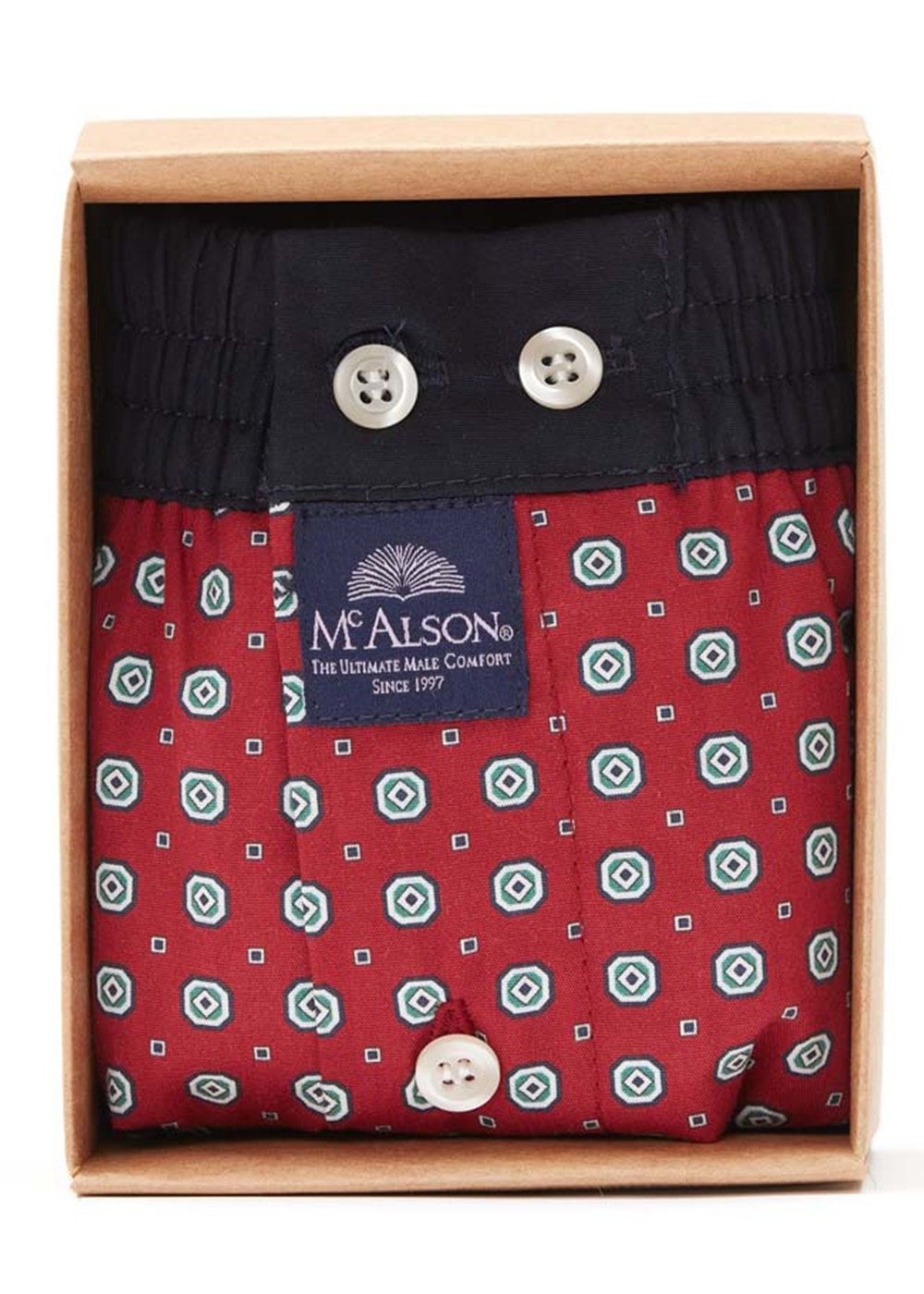 Boxer Shorts - Diamonds Red - 1