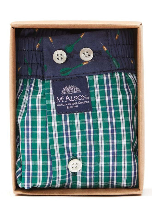 Boxer Shorts - Checkered Green - 1