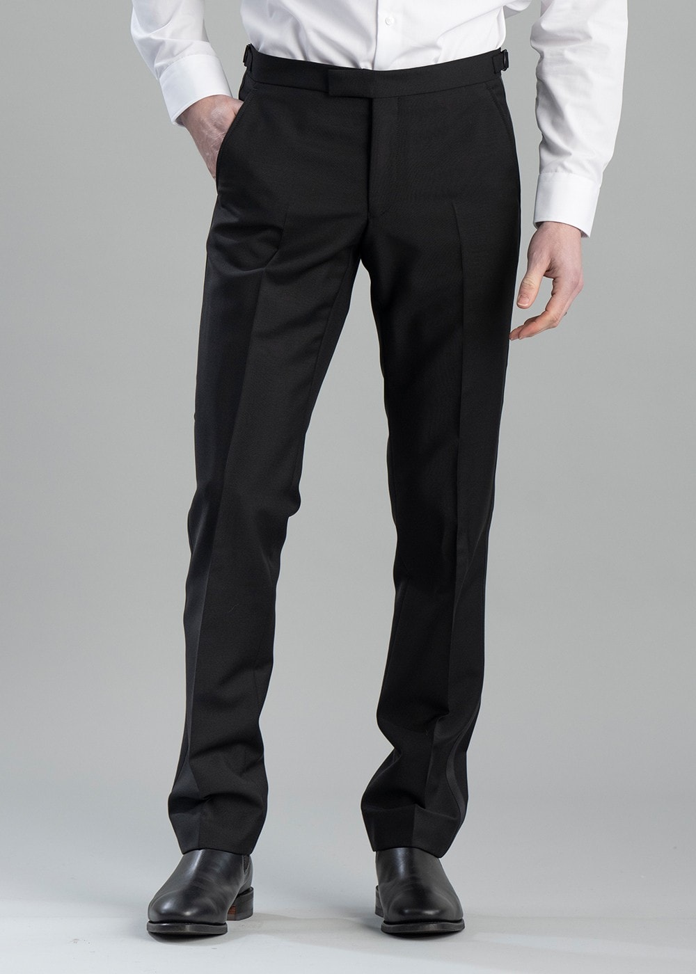 Leo Tuxedo Trousers - Black - 1