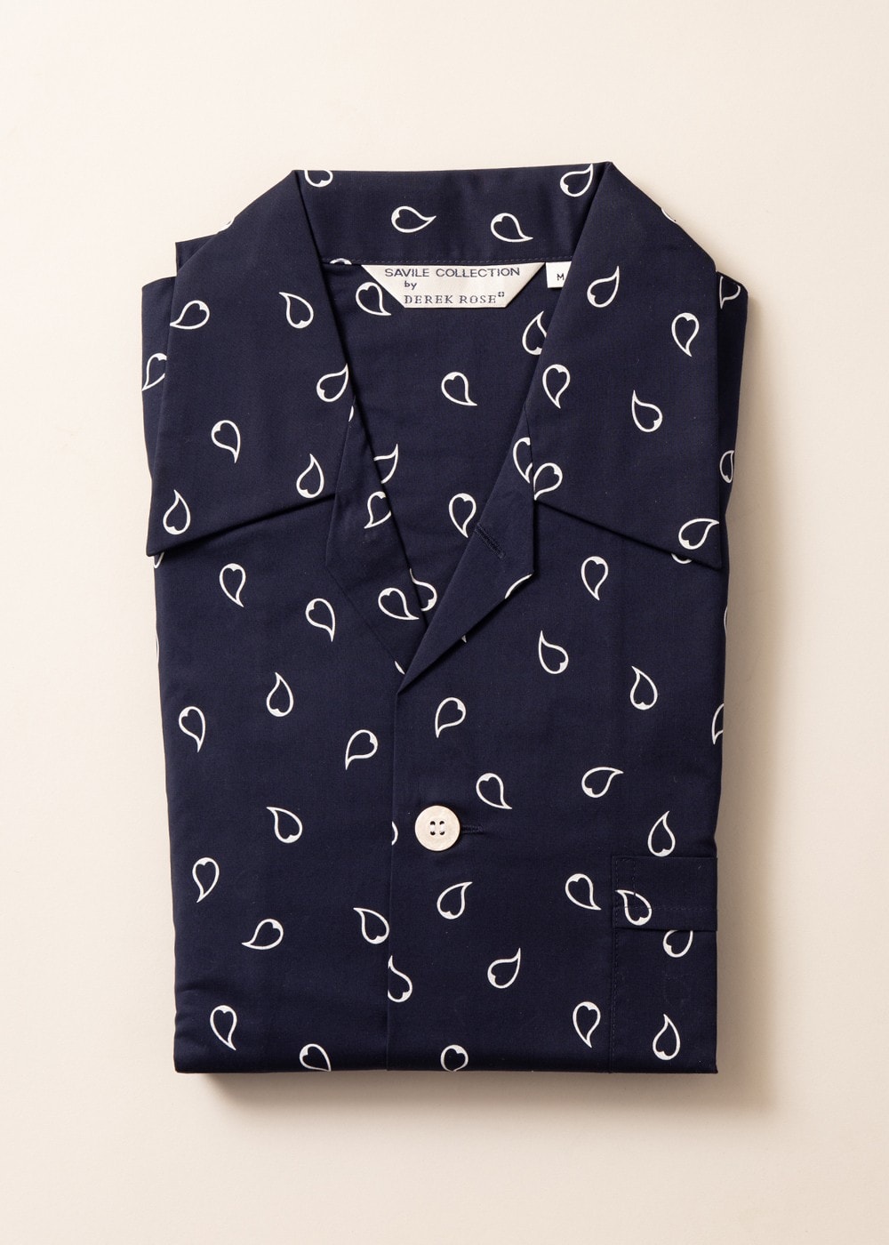 Classic Small Paisley Pyjamas - Navy - 1