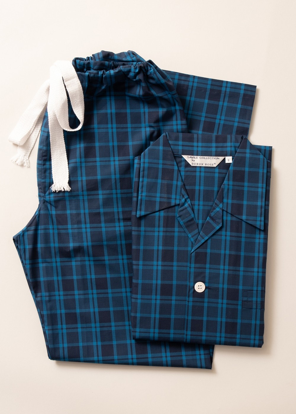 Classic Tartan Checked Pyjamas - Navy - 5