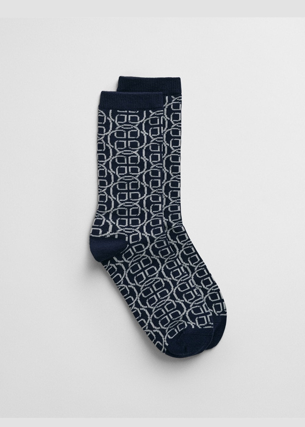 Monogram Socks - Evening Blue - 1