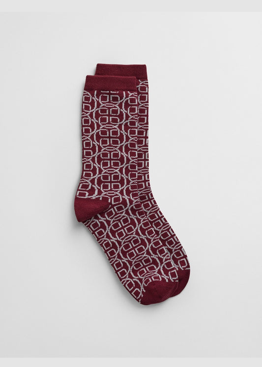 Monogram Socks - Plumped Red - 1