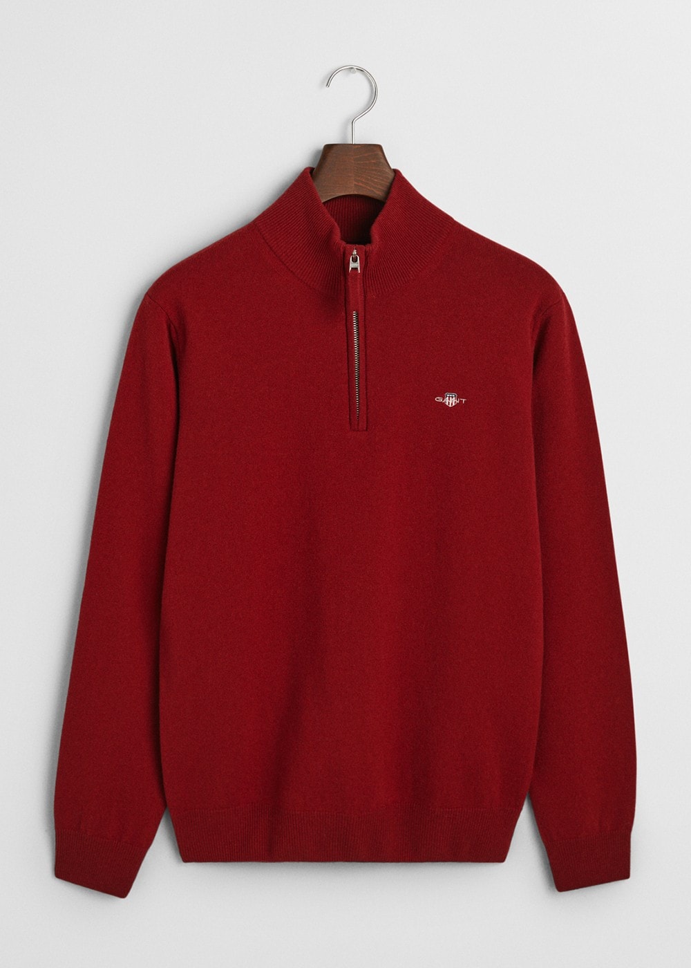 Superfine Lambswool Half Zip - Plumped Red - 6