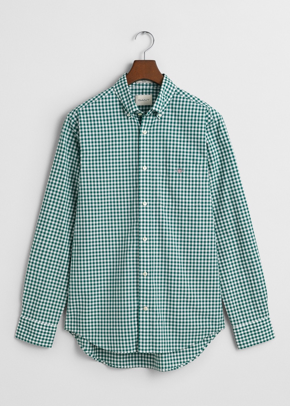 Poplin Gingham Shirt - Deep Forest Green - 6